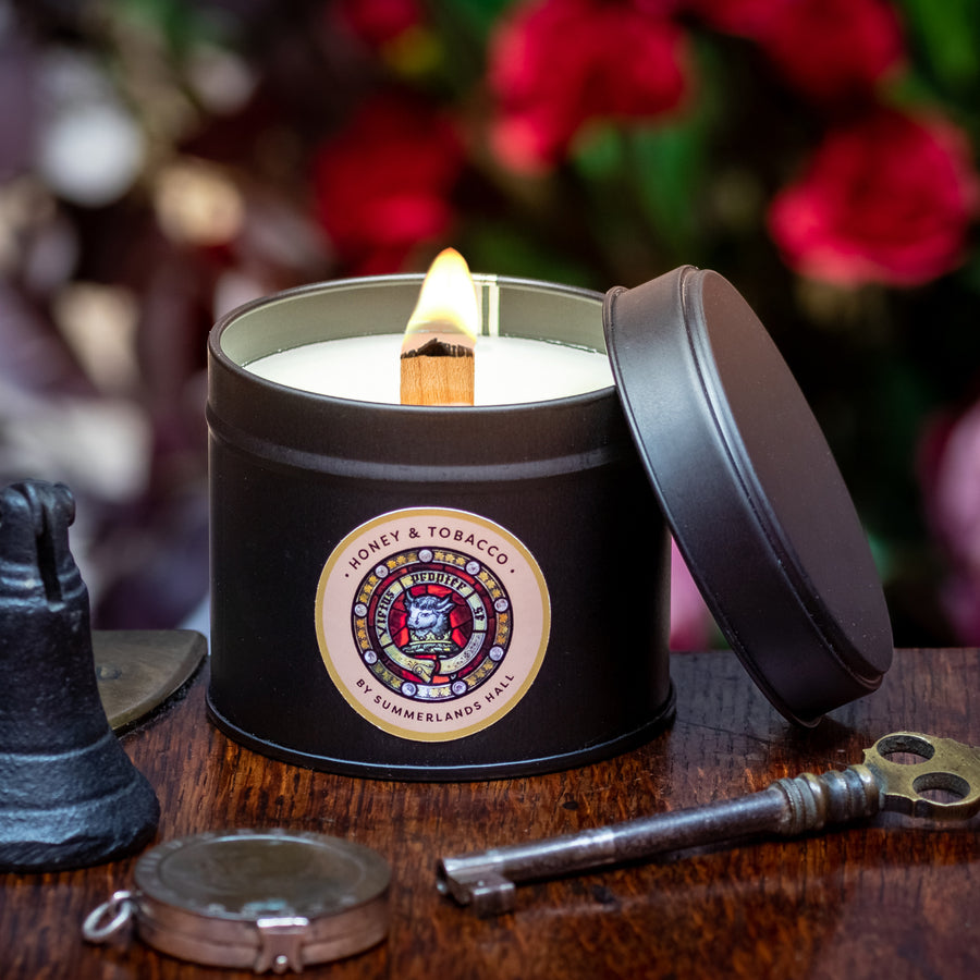 Summerlands Hall Luxurious Honey And Tobacco Scented Candle With Lid